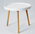 Mesa ANNIA ( M ), baja, madera, polipropileno blanco