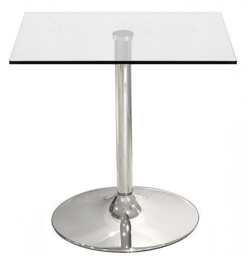 Mesa BERNIE 70C, cromada, cristal templado 70 x 70 cms