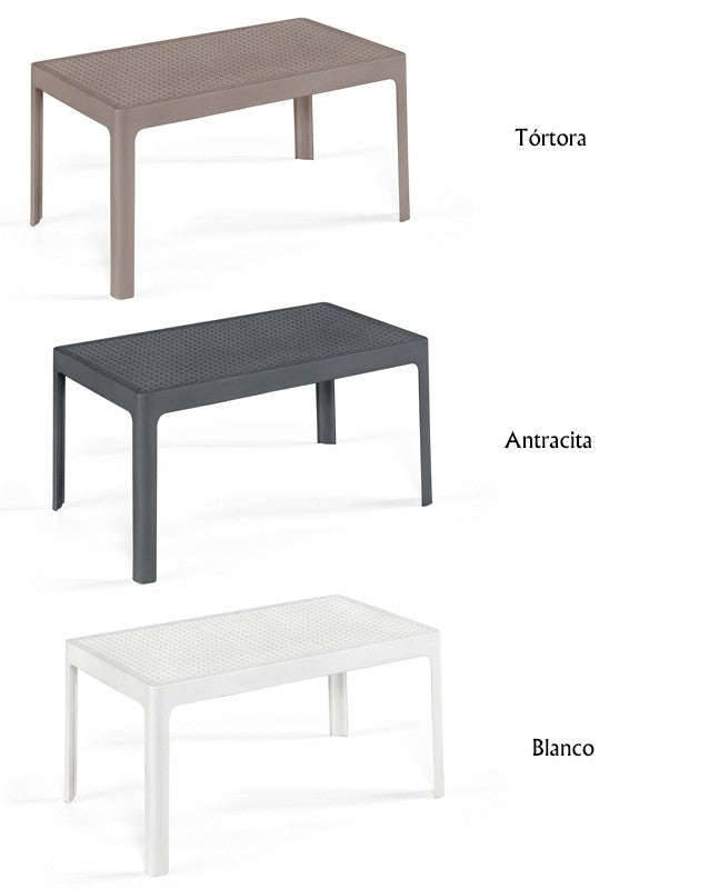 Mesa BILL, baja, polipropileno blanco, 90 x 50 cms