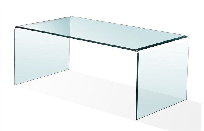 Mesa CHEVAL (SU), baja, cristal curvado, 100 x 48 cms