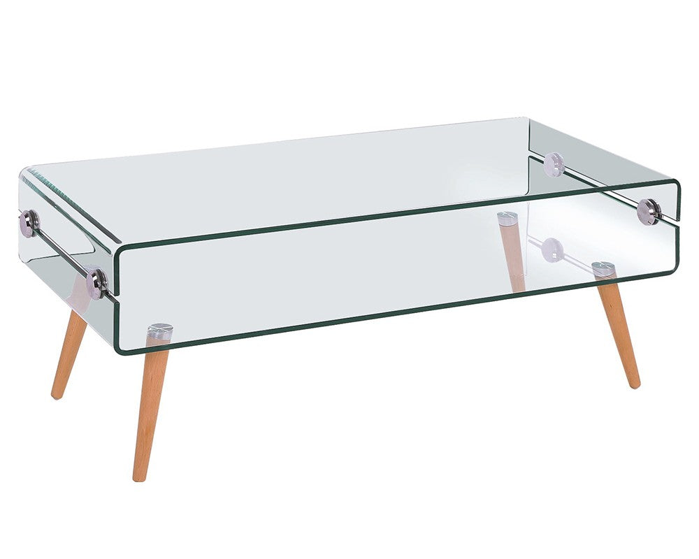 Mesa HOLANDA, madera, cristal, 110x55 cms