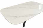 Mesa JAZZ-CE, metal negro, tapa cerámica con imitación mármol, 160x90 cms