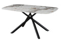 Mesa JAZZ, metal negro, tapa de cristal templado, 160x90 cms
