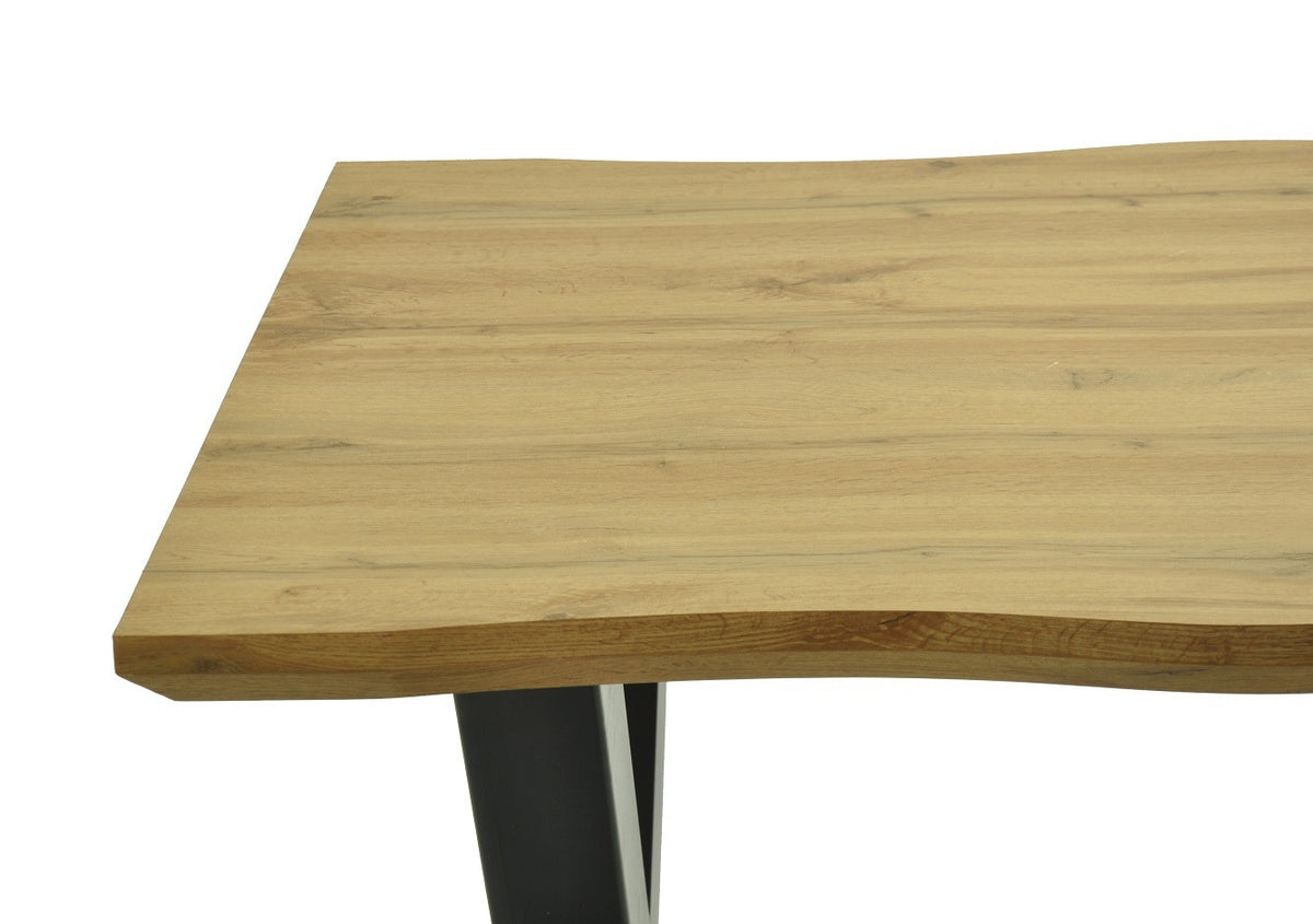 Mesa LERMA 180, metal, negro, tapa DM bilaminado 180 x 90 cms
