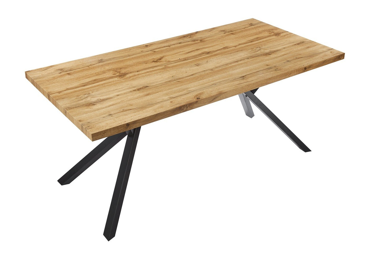 Mesa OLITE 180RT, metal, madera, 180 x 90 cms