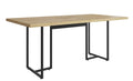 Mesa PRIME 40, metal negro, tapa MDP color natural, 180 x 90 cms