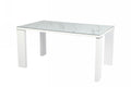 Mesa ROYAL, lacada blanca, cristal ceramico, 150 x 90 cms