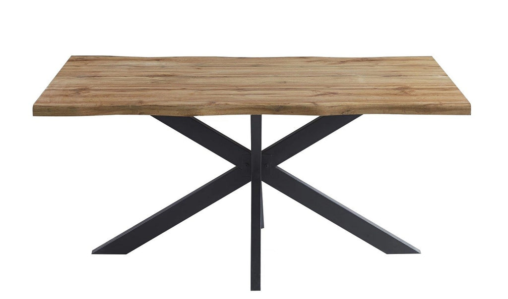Mesa TOLEDO 180, metal negro, tapa DM bilaminado de 180 x 90 cms