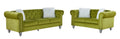 Set Sofás CHESTER STYLE, 3 +2 plazas, tapizado velvet verde 38