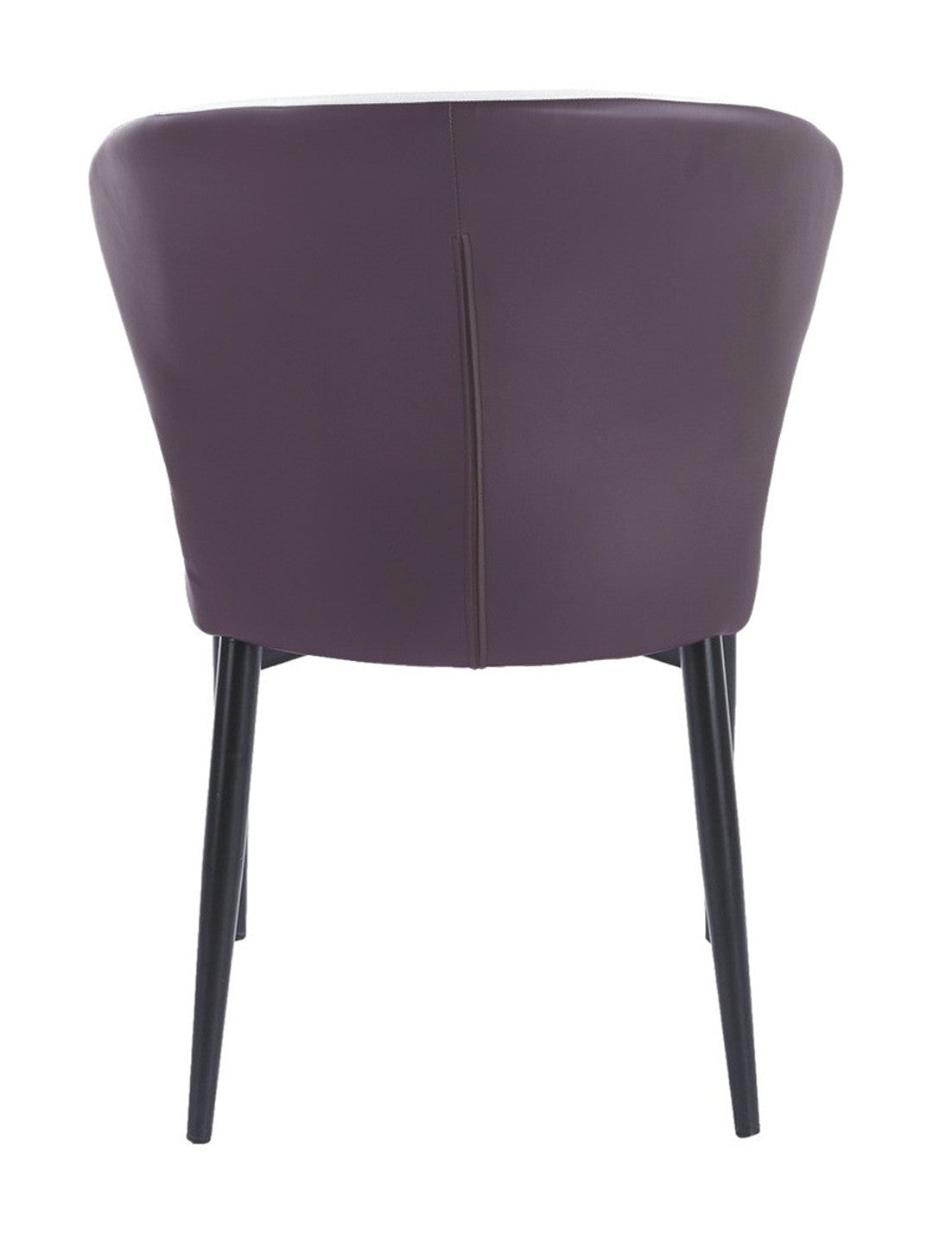 Silla DAVOS, metal, tapizado similpiel marrón y blanco