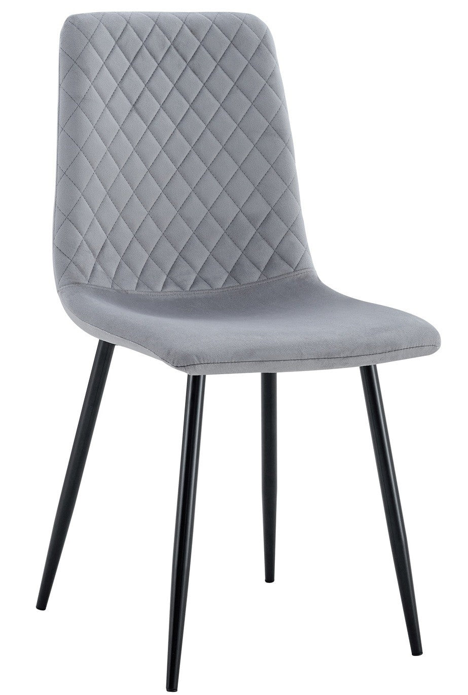 Silla LUCIA NEW, metal, tapizado velvet gris oscuro