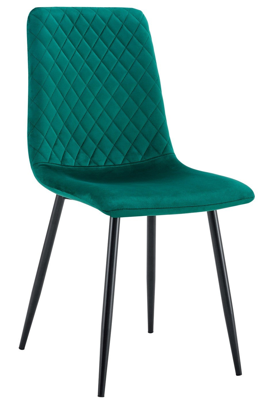 Silla LUCIA NEW, metal, tapizado velvet verde oscuro