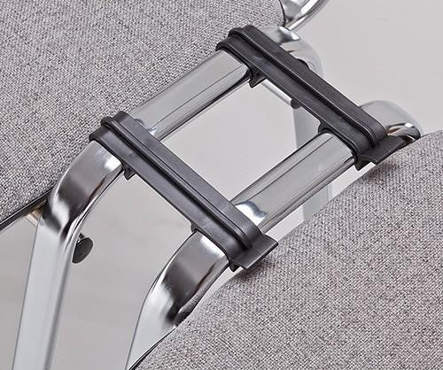 Silla NIZA NEW, chasis epoxi negro, similpiel naples negra