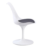 Silla TUL MT, metal, polipropileno blanco, cojín negro