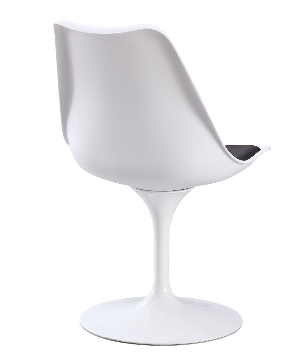 Silla TUL MT, metal, polipropileno blanco, cojín negro