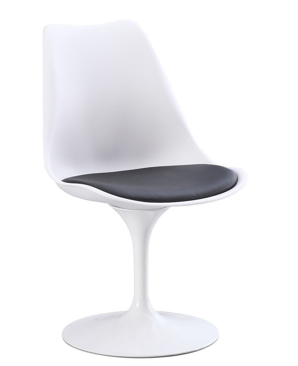 Silla TUL MT, metal, polipropileno blanco, cojín negro