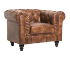 Sillón CHESTER, similpiel cuero viejo