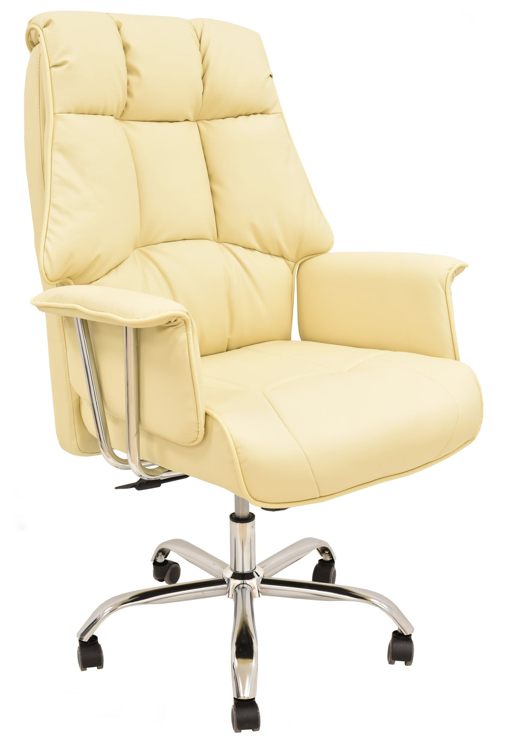 Sillón de oficina FIRENZE, alto, regulación de altura, mecanismo multifunción, similpiel beige