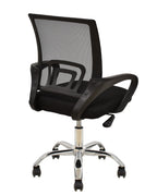 Sillón de oficina FISS NEW (M), negro, basculante, malla y tejido negro