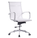 Sillón de oficina IGOR, giratorio, regulación de altura, basculante profundo, malla blanca