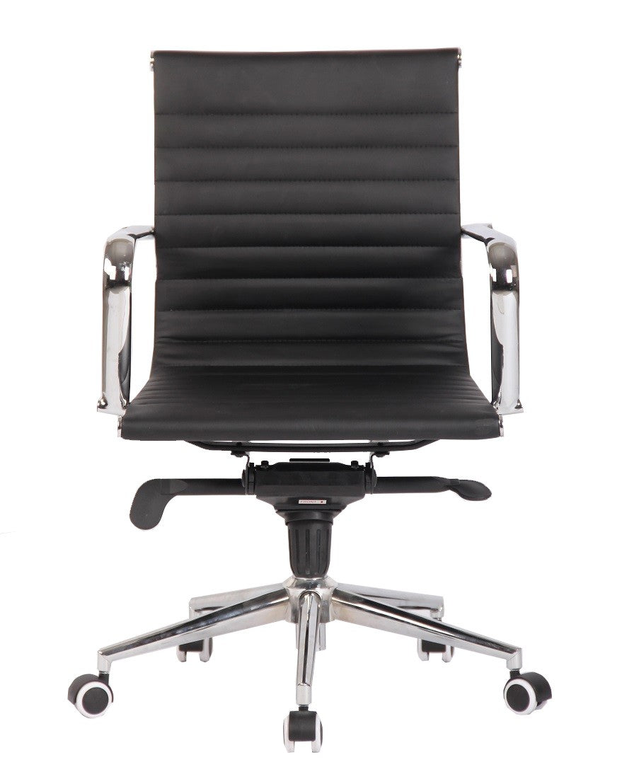 Sillón de oficina ROTERDAM, giratorio, similpiel negra