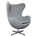 Sillón EG, fibra de vidrio, basculante, tapizado cachemir gris