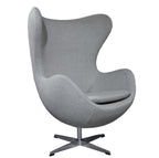 Sillón EG, fibra de vidrio, basculante, tapizado cachemir gris