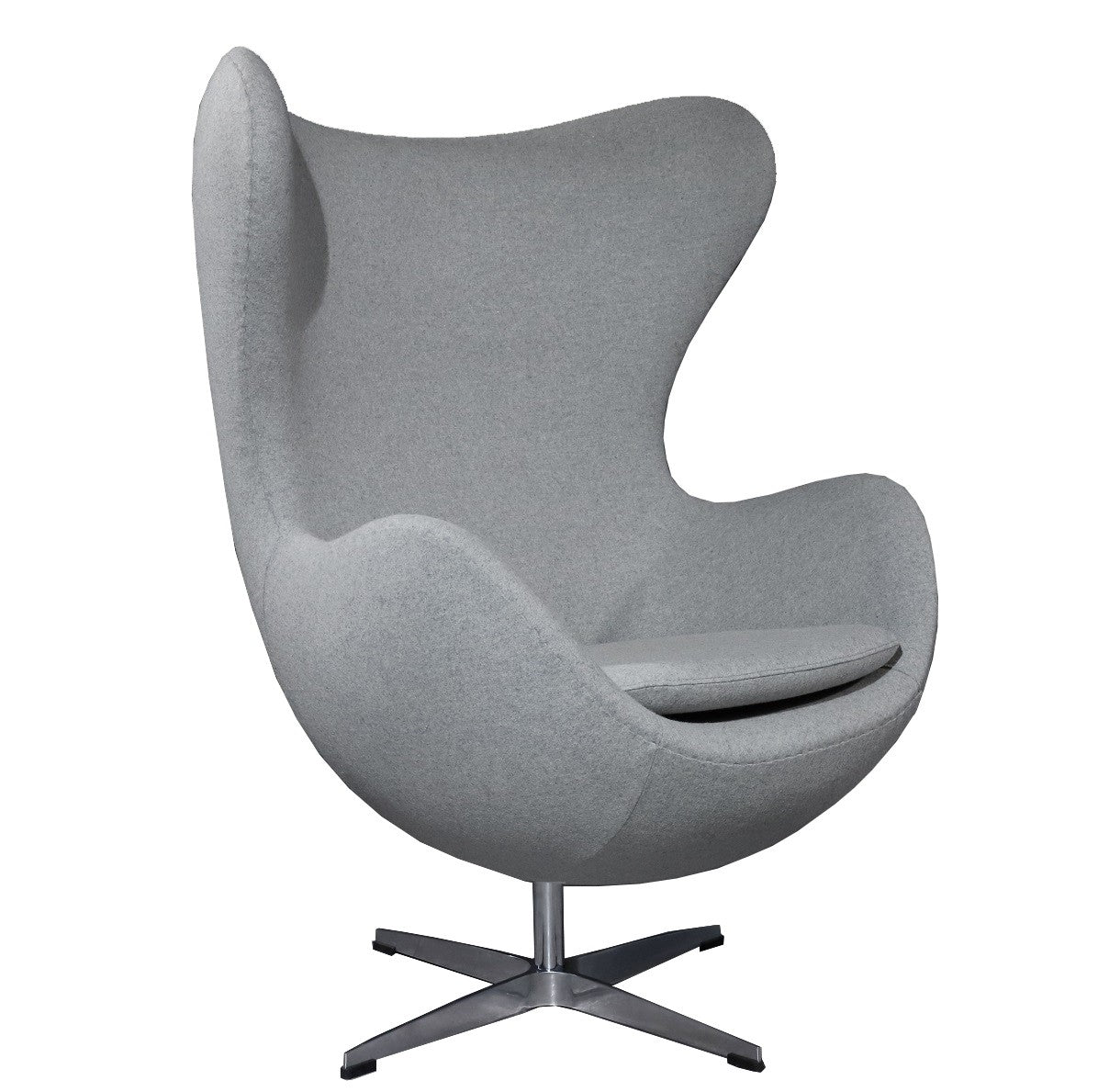 Sillón EG, fibra de vidrio, basculante, tapizado cachemir gris