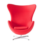 Sillón EG (TE), fibra de vidrio, basculante, tapizado cachemir rojo