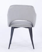 Sillón HONORIO, metal, tapizado velvet 19 gris