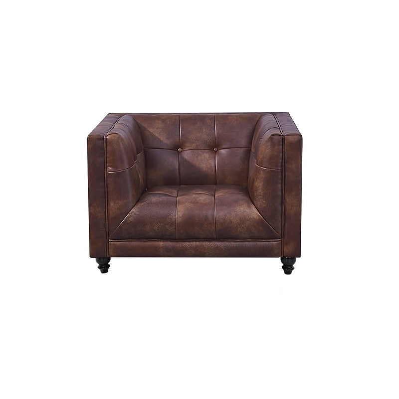 Sillón LEWIS, similpiel cuero viejo