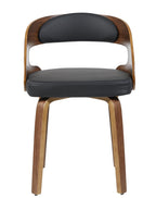 Sillón LOARRE, fijo, madera, similpiel negra