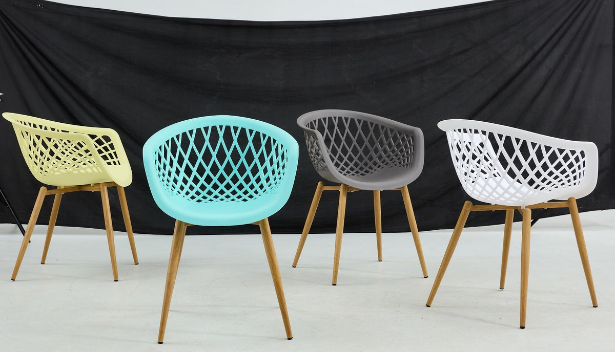 Sillón STRAUSS, metal, polipropileno gris oscuro