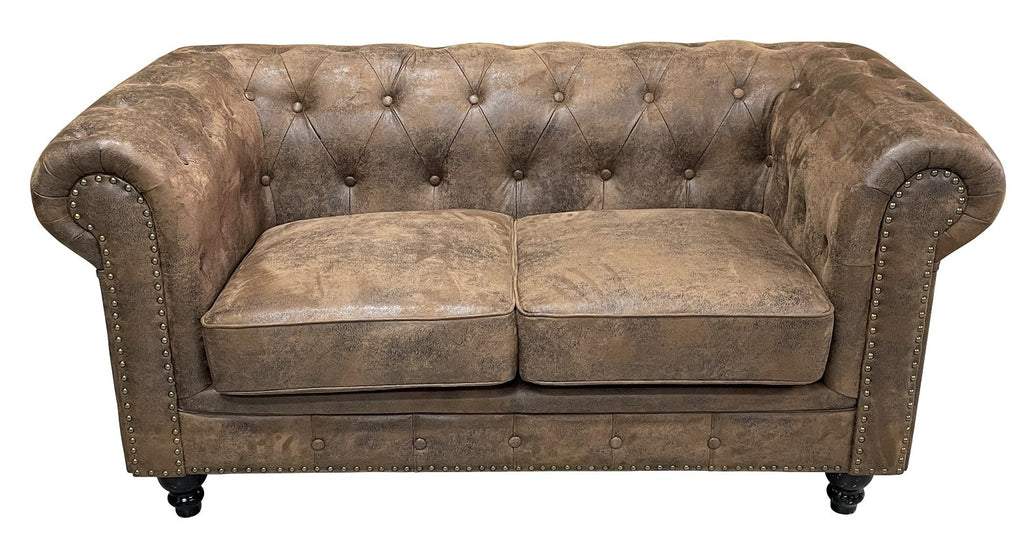 Sofá CHESTER PREMIUM, 2 plazas, similpiel vintage