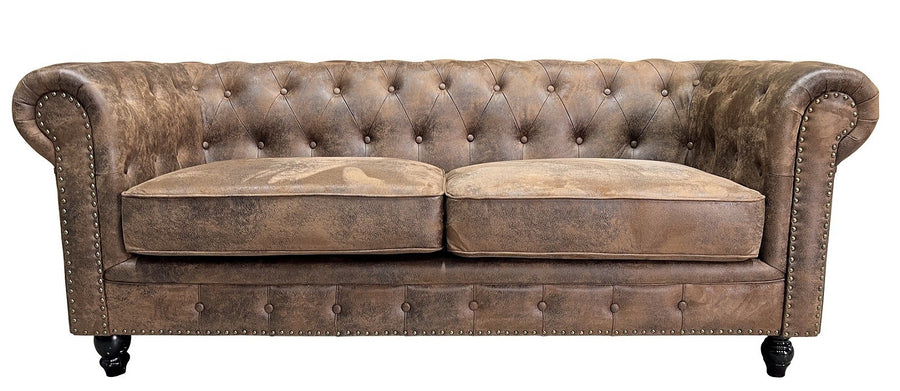 Sofá CHESTER PREMIUM, 3 plazas, similpiel vintage