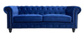 Sofá CHESTER PREMIUM, 3 plazas, tapizado velvet azul navy