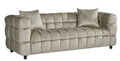 Sofá LORING, 3 plazas, tejido velvet gris claro 25