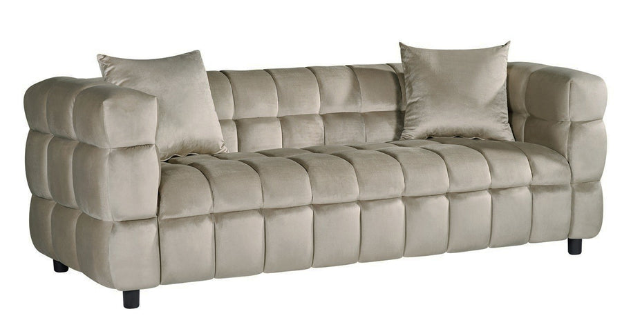 Sofá LORING, 3 plazas, tejido velvet gris claro 25