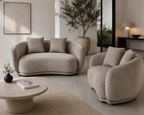Sofá Rachel, 2 plazas, tejido velvet gris claro 25