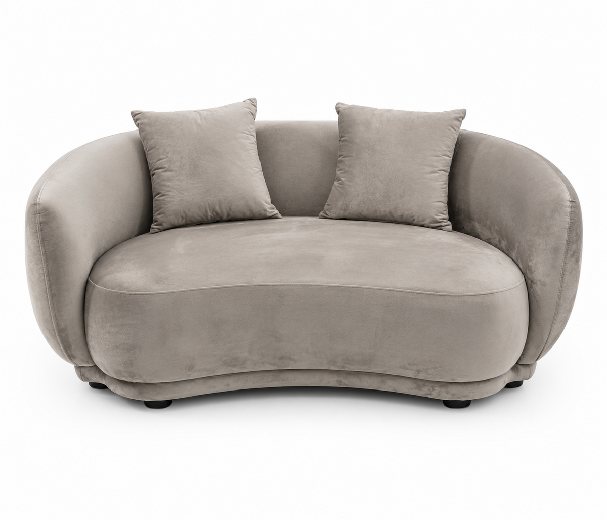 Sofá Rachel, 2 plazas, tejido velvet gris claro 25