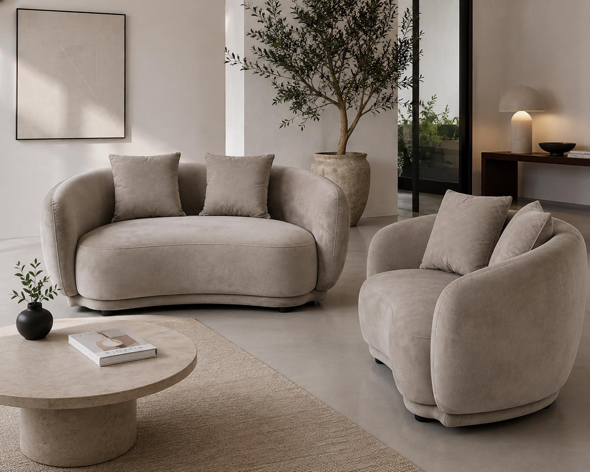 Sofá Rachel, 3 plazas, tejido velvet gris claro 25