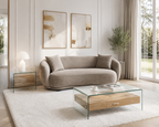 Sofá Rachel, 3 plazas, tejido velvet gris claro 25