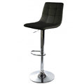 Taburete DESEO NEW (M) , cromado, similpiel negra