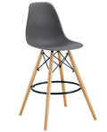 Taburete STAR (SU), madera, carcasa gris oscuro