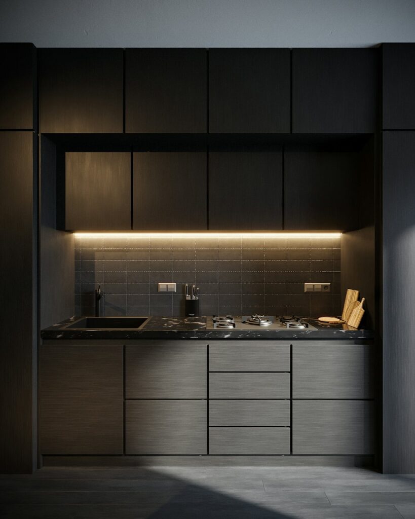 Cocina en Pamplona con muebles a medida y fregadero